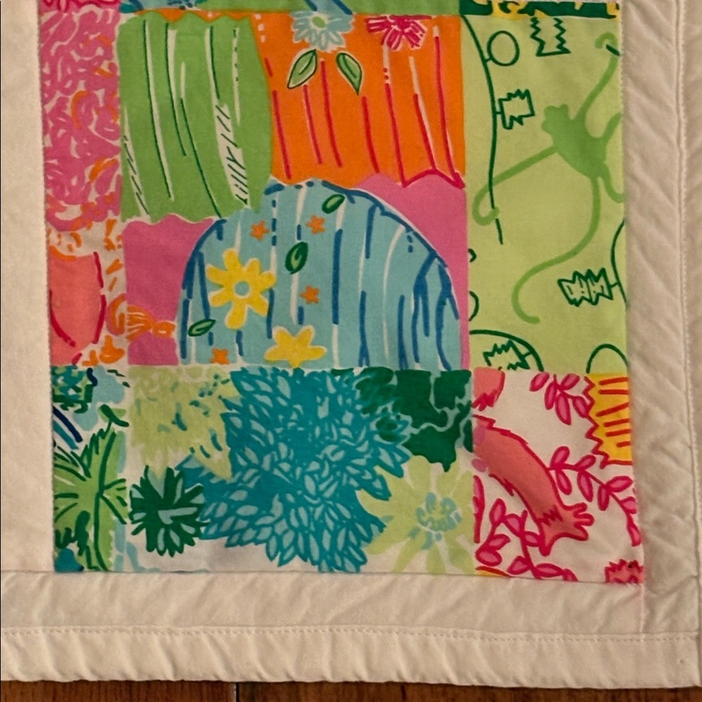 Lilly Pulitzer Fabric Hand Made Baby Quilt Or Wall Hanging - Picture 6 of 8